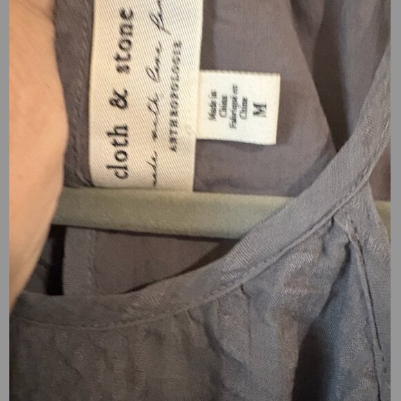 Anthropologie Cloth and Stone Grey Mini Dress Size Medium - Picture 3 of 3